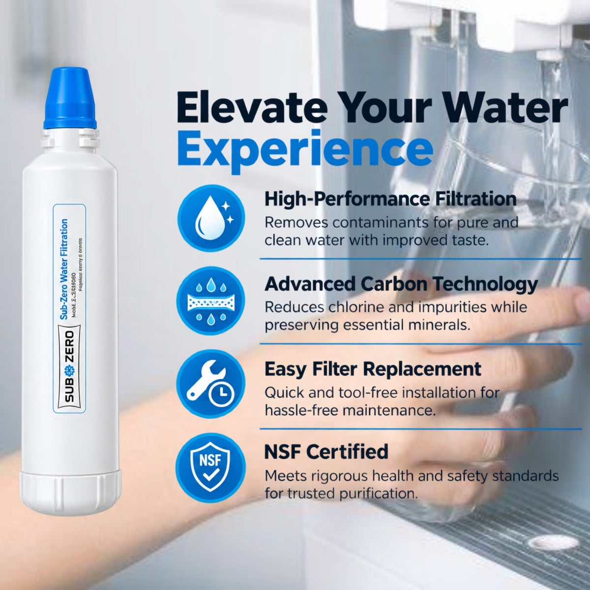 Sub Zero 4204490 Water Filter & 7042798 Air Cartridge Combo Pack